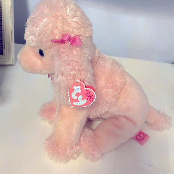 TY Pinky’s Adorable Pink Poodle Plush Toy - Pinky Poo - Picture 3 of 6